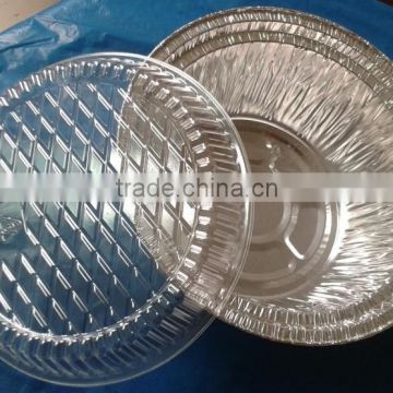 round clear plastic lid for tinfoil bowl
