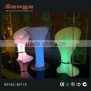 High LED bar chair and table