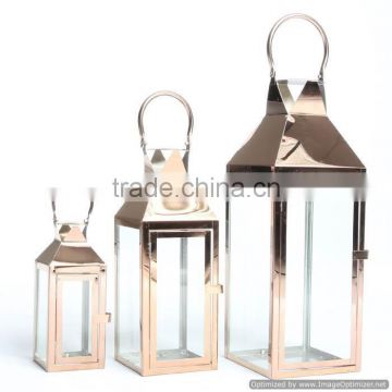 copper plated antique lantern for decoration