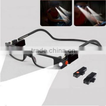 Wholesale led reading glasses with lights, click reading glasses,safety glasses with led light