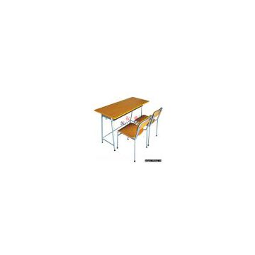 Detchable Double Student Desk & Chair,School Furniture