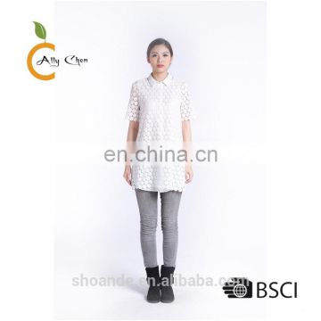 Outstanding Quality Assurance Reasonable Price custom girls white lace fabric blouse dress wholesale