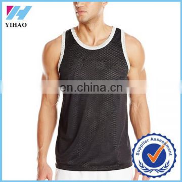 Yihao Trade assurance Men's Print Reversible Mesh Tank Top