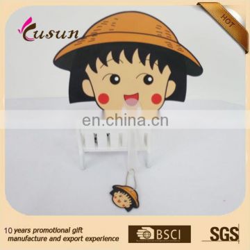 Personalized customer shaped cute pp hand fan for promotion