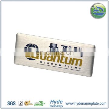 Hot Custom High Quality 3M Adhesive Metal Name Badge