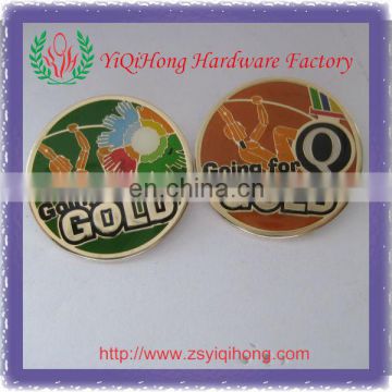 custom round pin badge/metal enamel pin badges