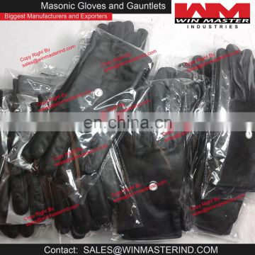 ceremonial black leather gloves