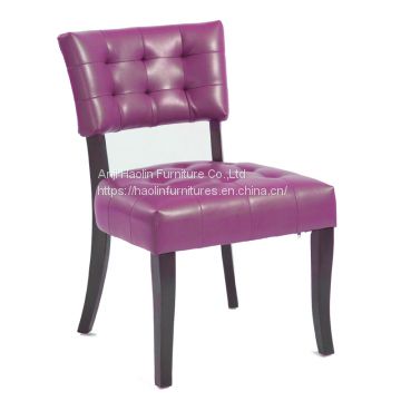 Oversized Solid Wood Dining Chair with PU leather