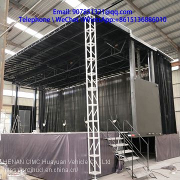 8.5 m  led mobile stage trailer truck  for sale
