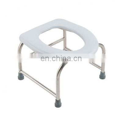Low foot Stainless steel foot non-slip toilet for the elderly and pregnant women can be folded sit toilet bath chair