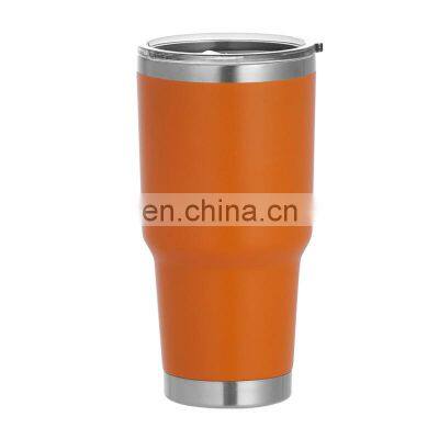 Outdoor Travel Mugs 30oz Tumbler Cups Vacuum Insulated Stainless Steel Car Mug With lid and straw clear