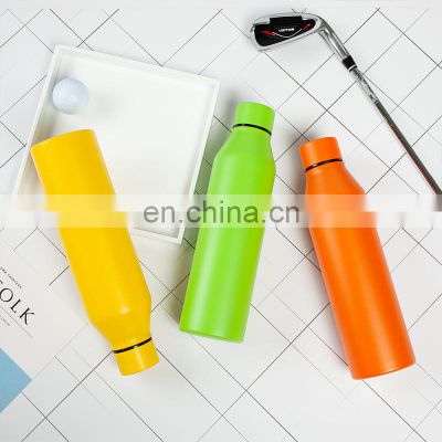 Wholesale Stainless Steel Wine Bottle Thermal Flask Double Wall 17OZ Vacuum Beer Bottles Tumbler Cups With Lids And Custom Logo