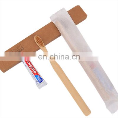 Hotel Bamboo Toothbrush Suite Bamboo Comb Kraft paper