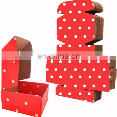 hot sale custom printing small red transport business corrugated cardboard paper recyclable packaging gift mailer shipping boxes