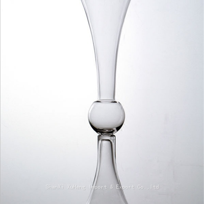 Trumpet Vase Hotel Centerpiece Decoration Table Clear Glass Wedding Modern Glass & Crystal Vases Polishing Clear Transparent