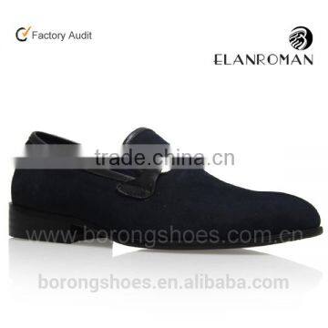 Nubuck leather loafer shoe for men with chain decorations casual men shoe