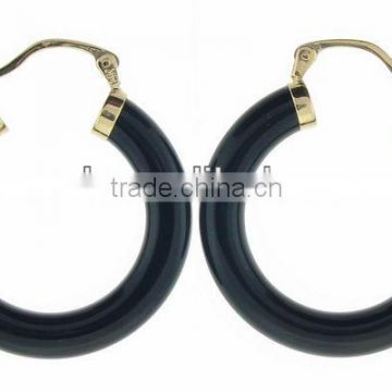 Wholesale fashion black onyx earring gemstone jewelry