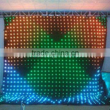 Multiple lighting effect, Flexible soft LED video curtain stage light for background