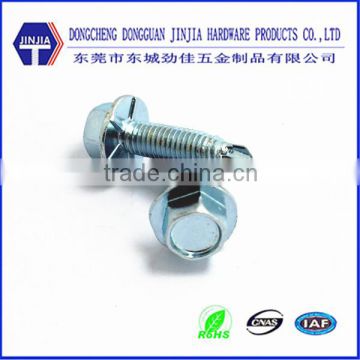 metric machine hexagon flange head drilling screws with tapping thread
