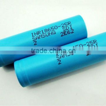 Samsung inr18650-25r/high amp batteries inr 18650 25r battery /samsung 35amp 18650 battery 2500mah high discharge