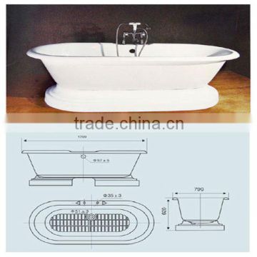 supplier sell Luxury durable cast iron bath/burliness bath/beautiful bathtub