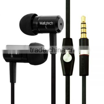Wallytech WHF-110 For Samsung Galaxy S3 I9300 For iphone5 Metal Earphone With Mic
