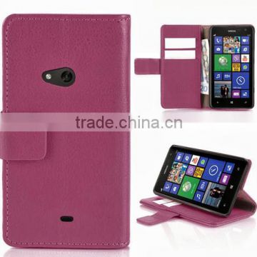 For purple Nokia lumia 625 wallet leather case high quality factory's price