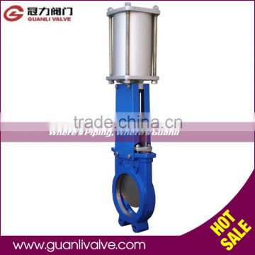 Cast Iron Knife Gate Valve with Double Acting Pneumatic Actuator