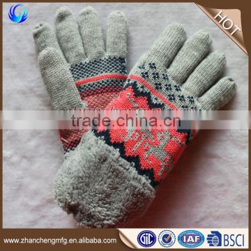 Factory sale ladies winter wool knitted gloves hand gloves