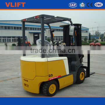 2 Ton Electric Battery Forklift Truck Lifting Height 4m With Full Free Mast
