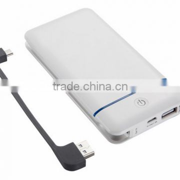 2015 power bank credit card ultra thin mobile power pack