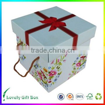 Customized design fancy art paper box for cake packaging