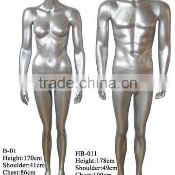 silver spray headless mannequin for apparel display