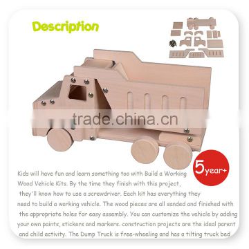 HANGZHOU Build A Wood Vehicle Kit - TOW TRUCK For Kids diy digital painting