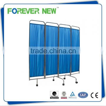 YXZ-028C 4 folding stainless steel medical ward screen for hospital use