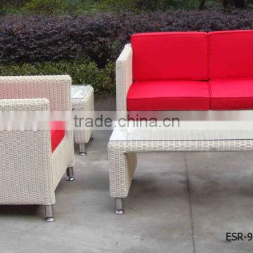 Lawn Cushioned Seat Rattan Sofa Furniture Set
