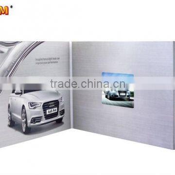 Hot 4.3 inch chrome paper uv printing lcd video greeting card digital business card video brochure for advertising