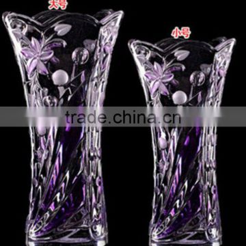 High Quality Cheap Tall Clear beautiful flower shaped Martini Glass Vase