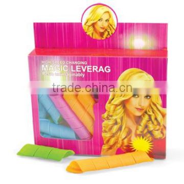 Plastic colored hair rollers