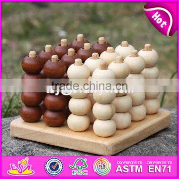 2017 new design educational beads wooden toddler stacking toys W13D115