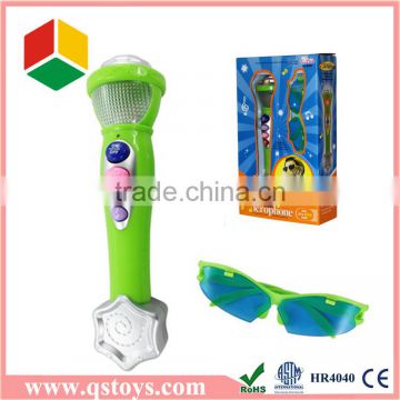 Electronic educational musical funny instrument toys microphone toy with EN71