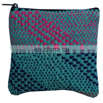 New 2017 Kantha Clutch Wholesale Vintage Sari Hand Stitch Kantha Wallet