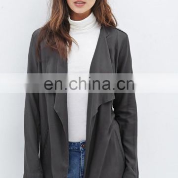 Hot fashion open-front jacket for women buy direct from china manufacturer