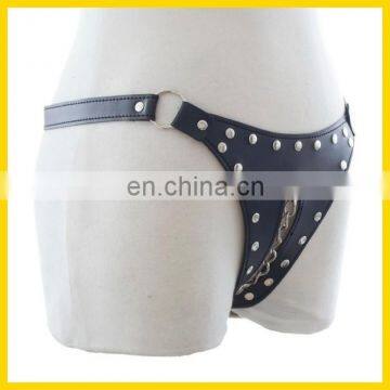 2015 newest leather chastity belts for girls, female chastity belts