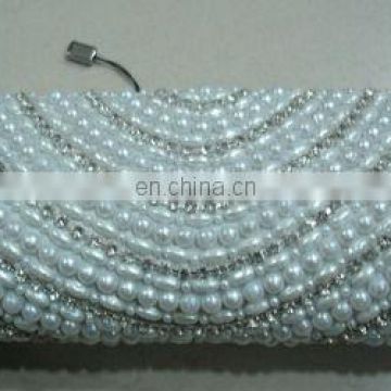 Pearl Studded Ladies Clutch Purse