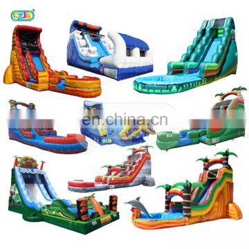 kid air pool big large double lane inflatable water slide for sale