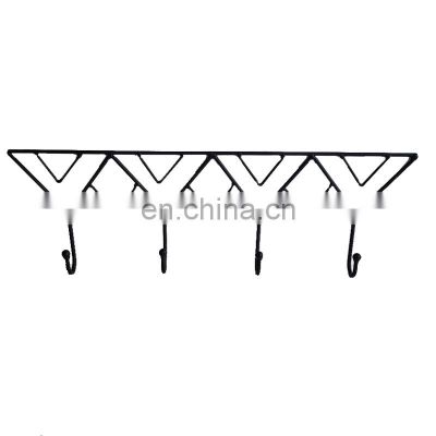 Simple idea triangle stainless steel black clothes wall hanger