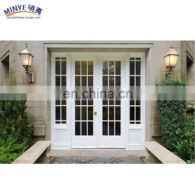 Alibaba china new house design thermal break power coated main entrance front and back doors