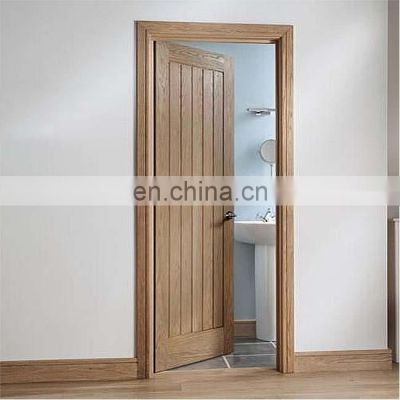 Modern designs plain toilet hotel flush apartment bedroom bathroom wooden design wood slab solid oak interior door