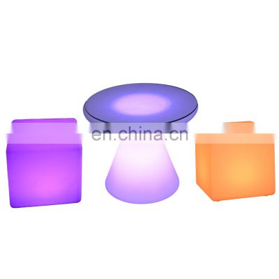 wholesale outdoor party decoration led chair cube glow pool bar tables cube chair